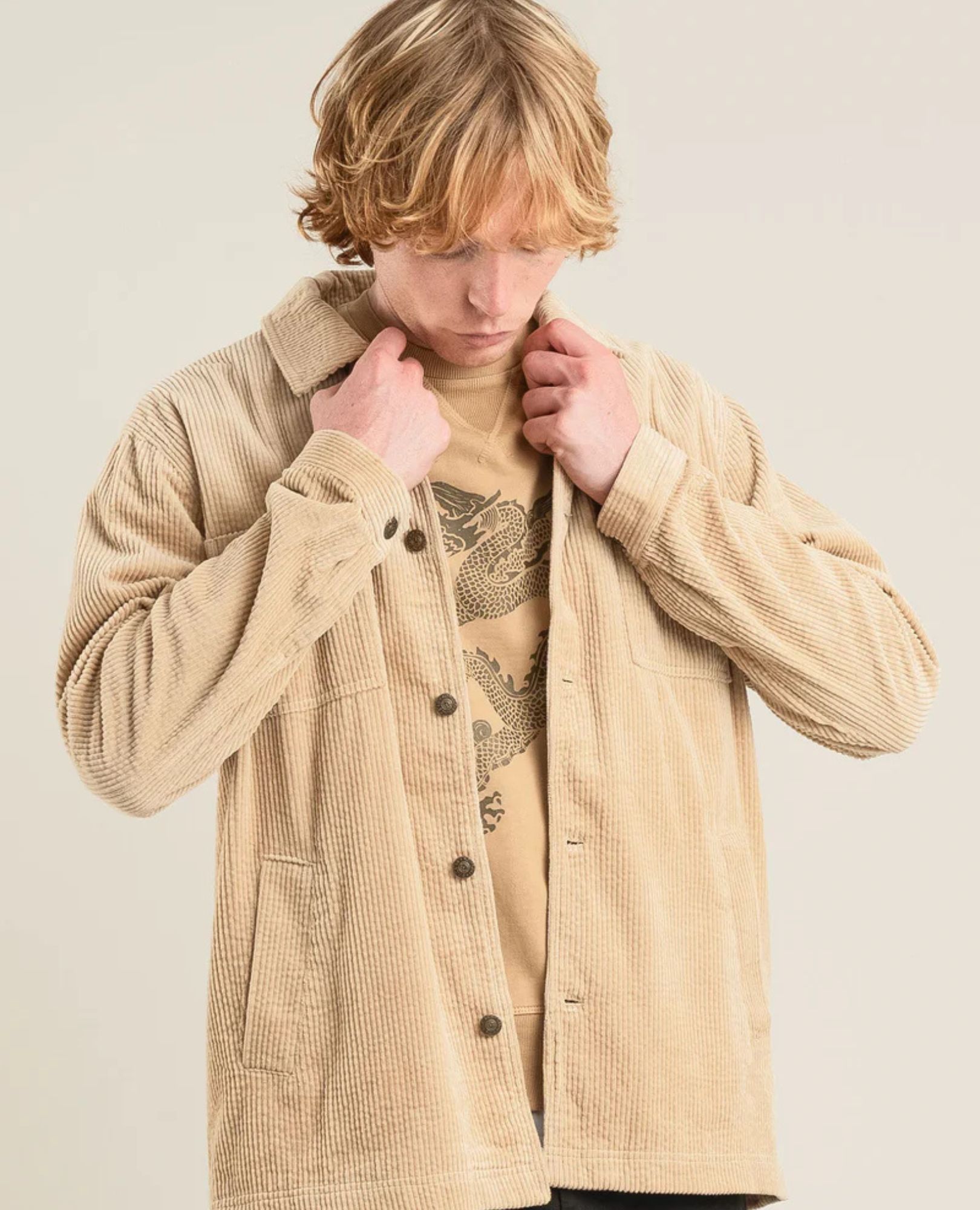 sparkpick features komodo cotton cord jacket in sustainable fashion