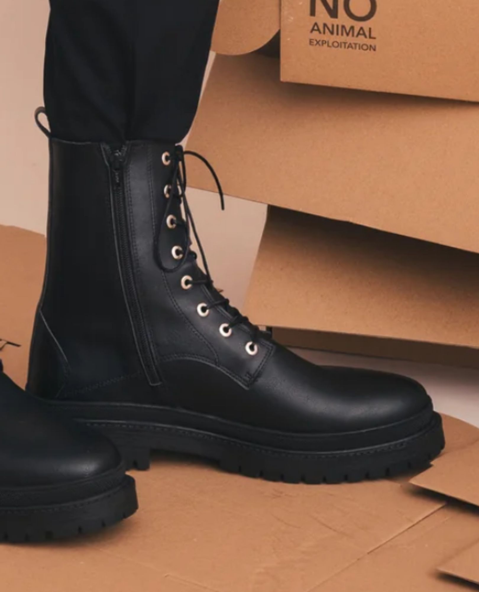 sparkpick features nae combat boots in sustainable fashion