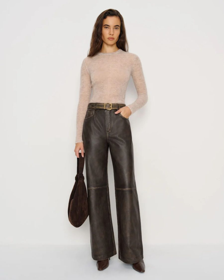 sparkpick features reformation leather pant in sustainable fashion