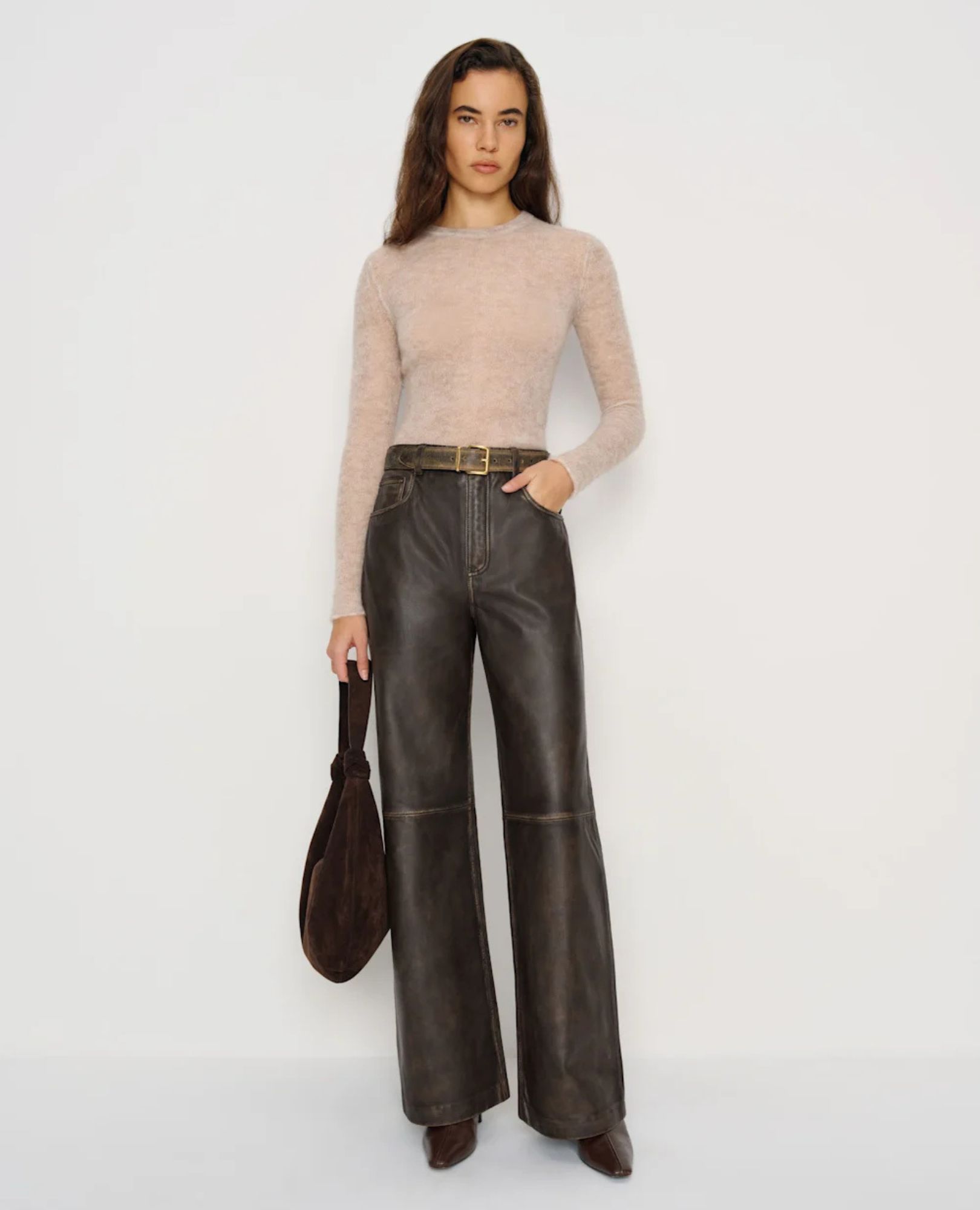 sparkpick features reformation leather pant in sustainable fashion