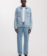sparkpick features asket denim jacket in sustainable fashion