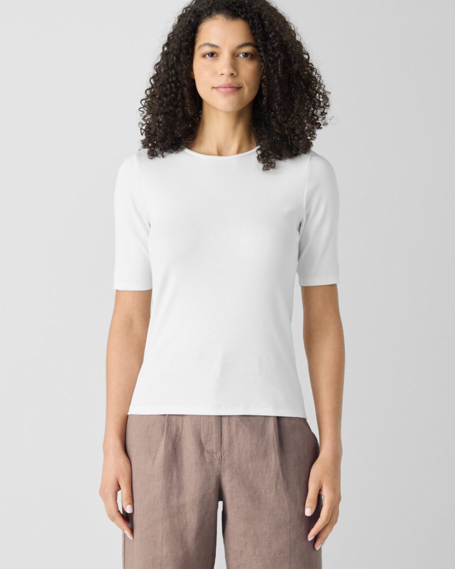 sparkpick features eileen fisher cotton tee in sustainable fashion