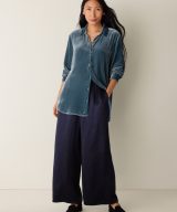 sparkpick features eileen fisher velvet shirt in sustainable fashion