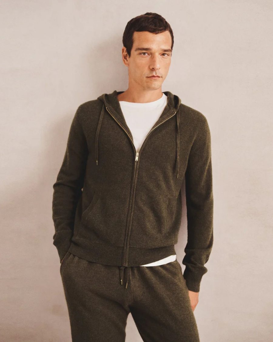sparkpick features naadam cashmere zip hoodie in sustainable fashion