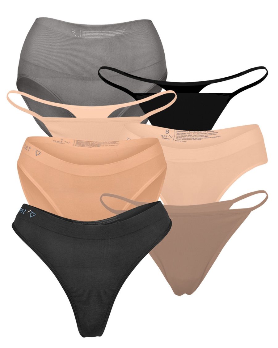 sparkpick features nat'v basics mixed brief 7 set in sustainable fashion