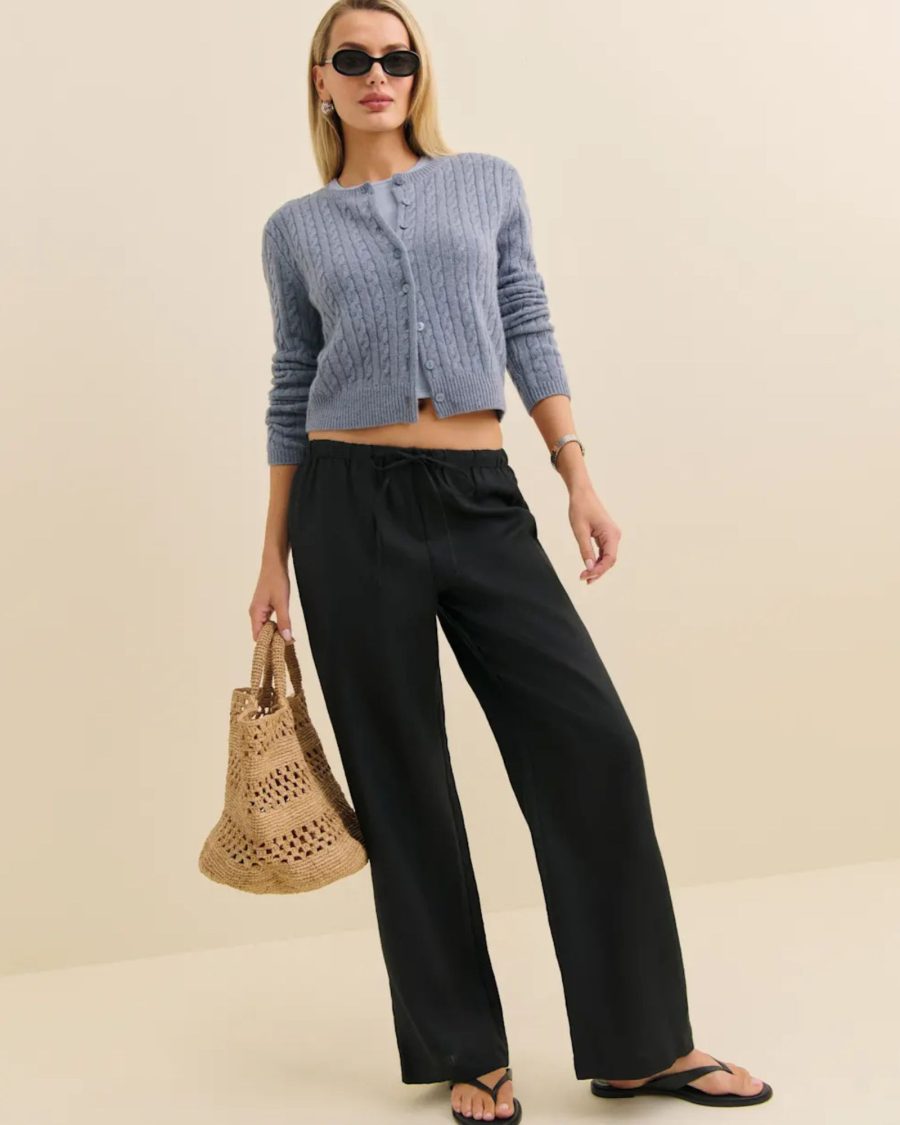 sparkpick features reformation linen pant in sustainable fashion