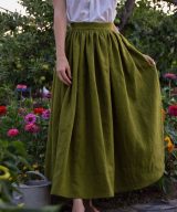 sparkpick features slovakmeadows on etsy linen midi skirt in sustainable fashion