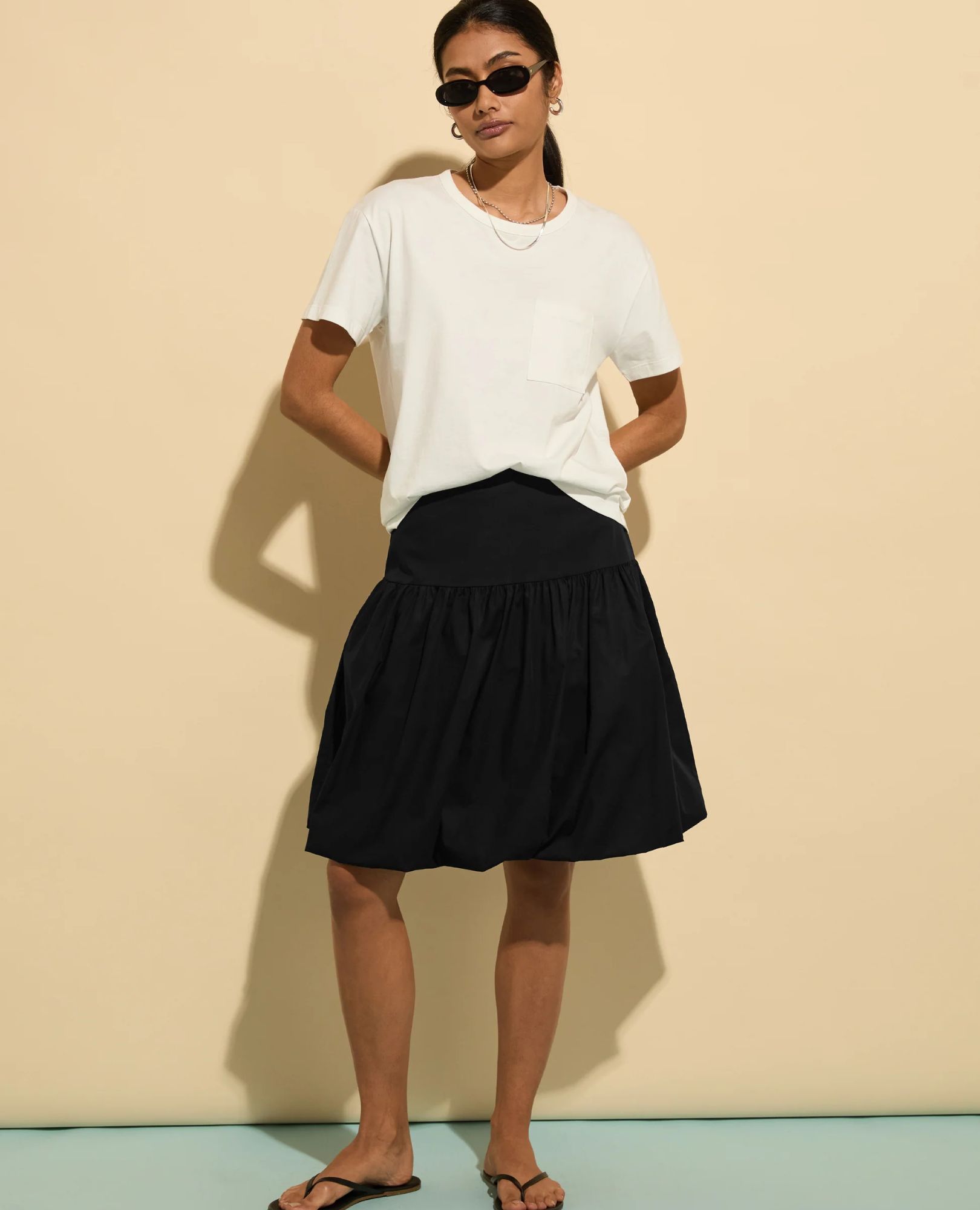 sparkpick features  baukjen puffball skirt in sustainable fashion
