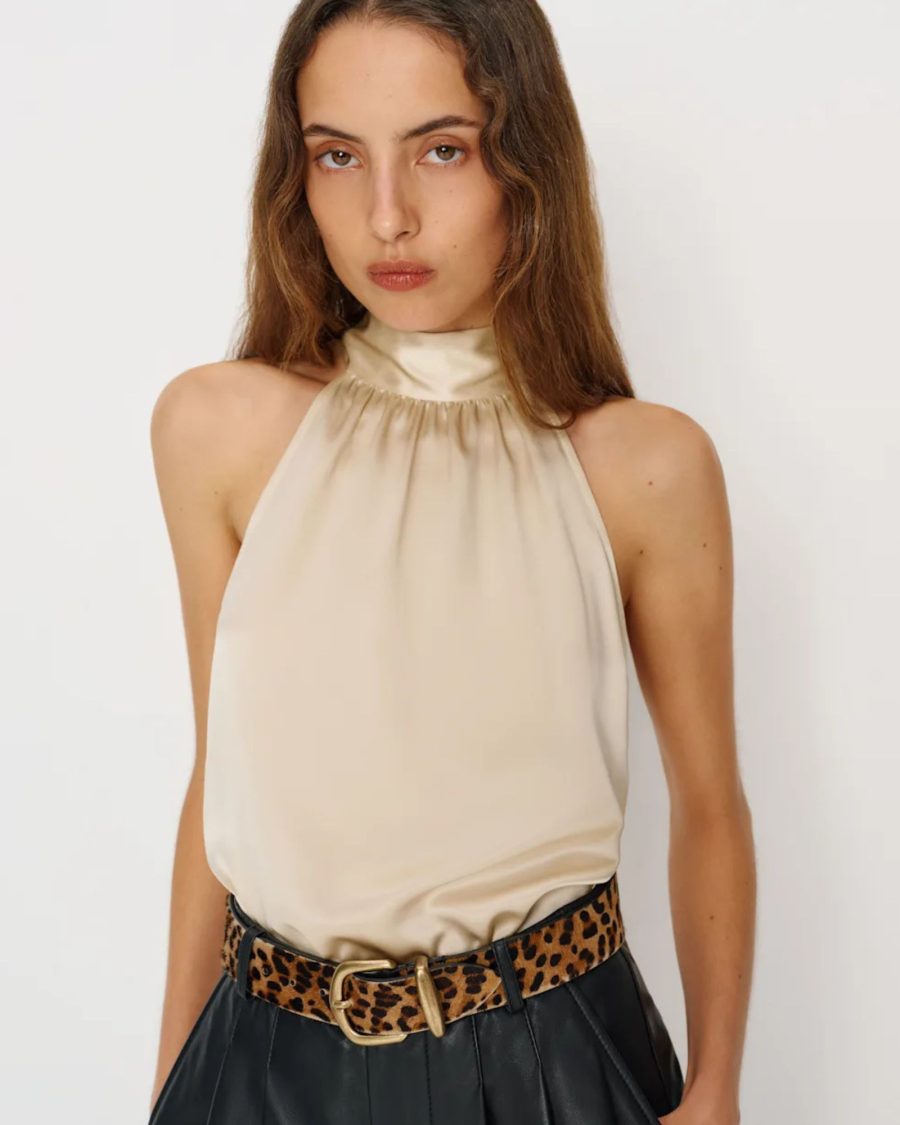 sparkpick features reformation royce silk top in sustainable fashion