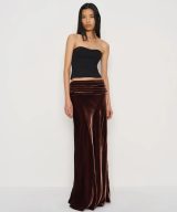 sparkpick features reformation velvet skirt in sustainable fashion