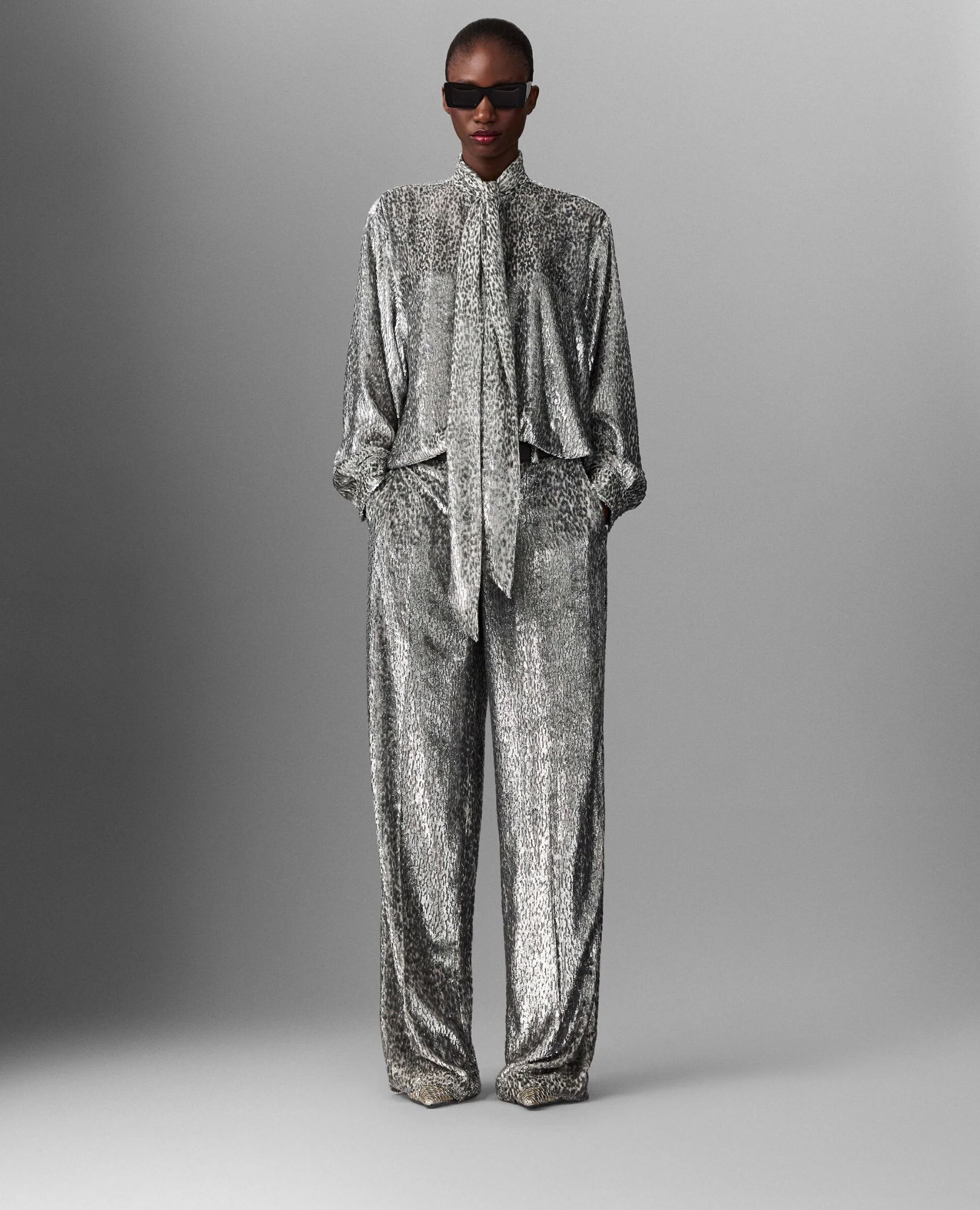 sparkpick features stella mccartney silk-blend trousers in sustainable fashion