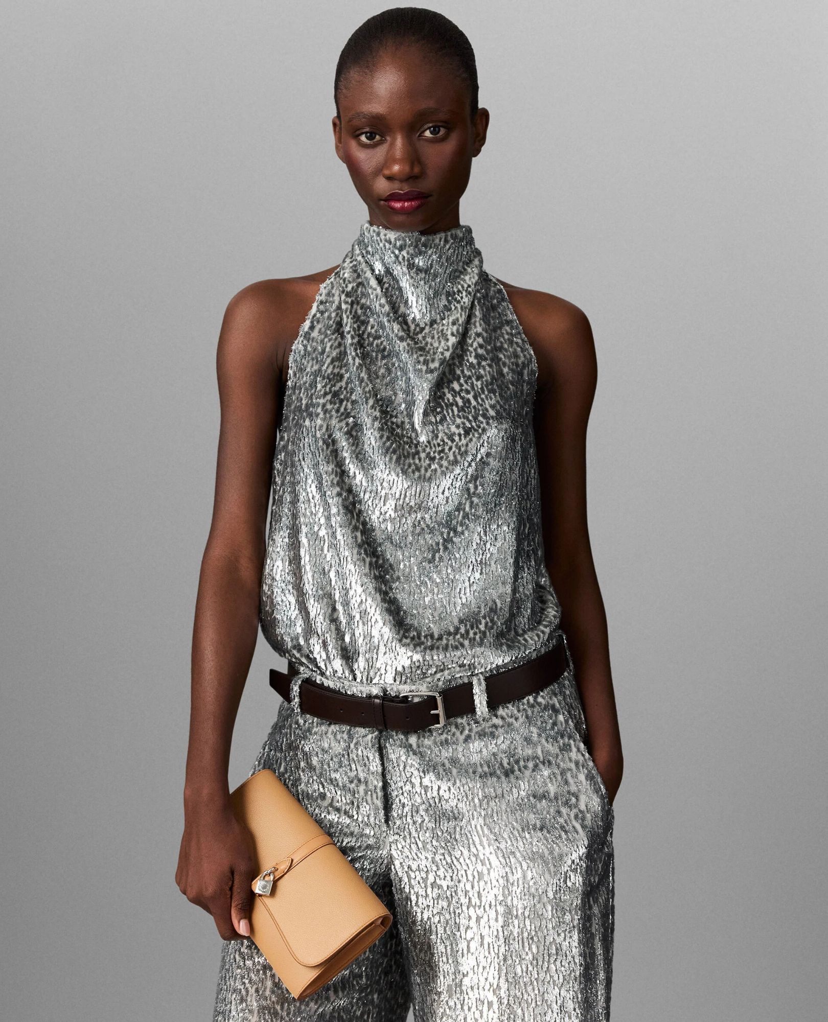sparkpick features stella mccartney velvet halterneck top in sustainable fashion