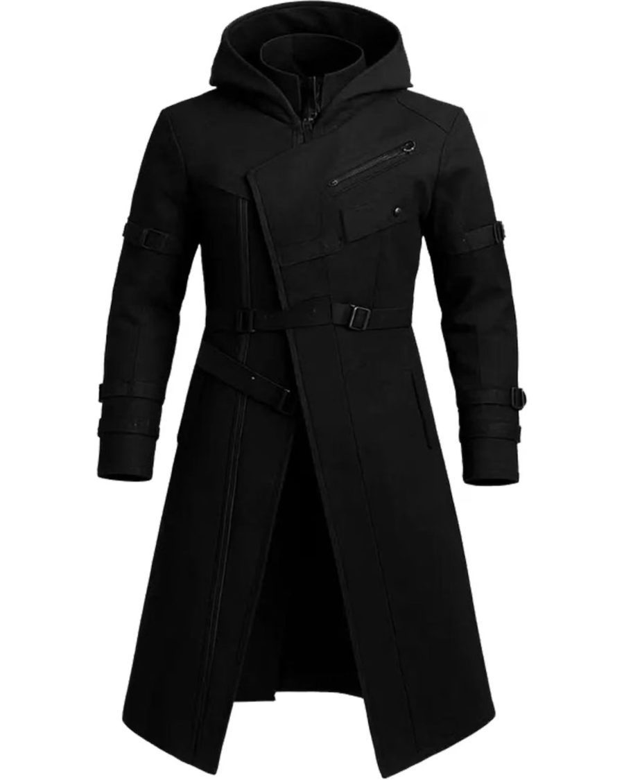 sparkpick features etsy gothicandmoreshop cyberpunk trench coat  in sustainable fashion