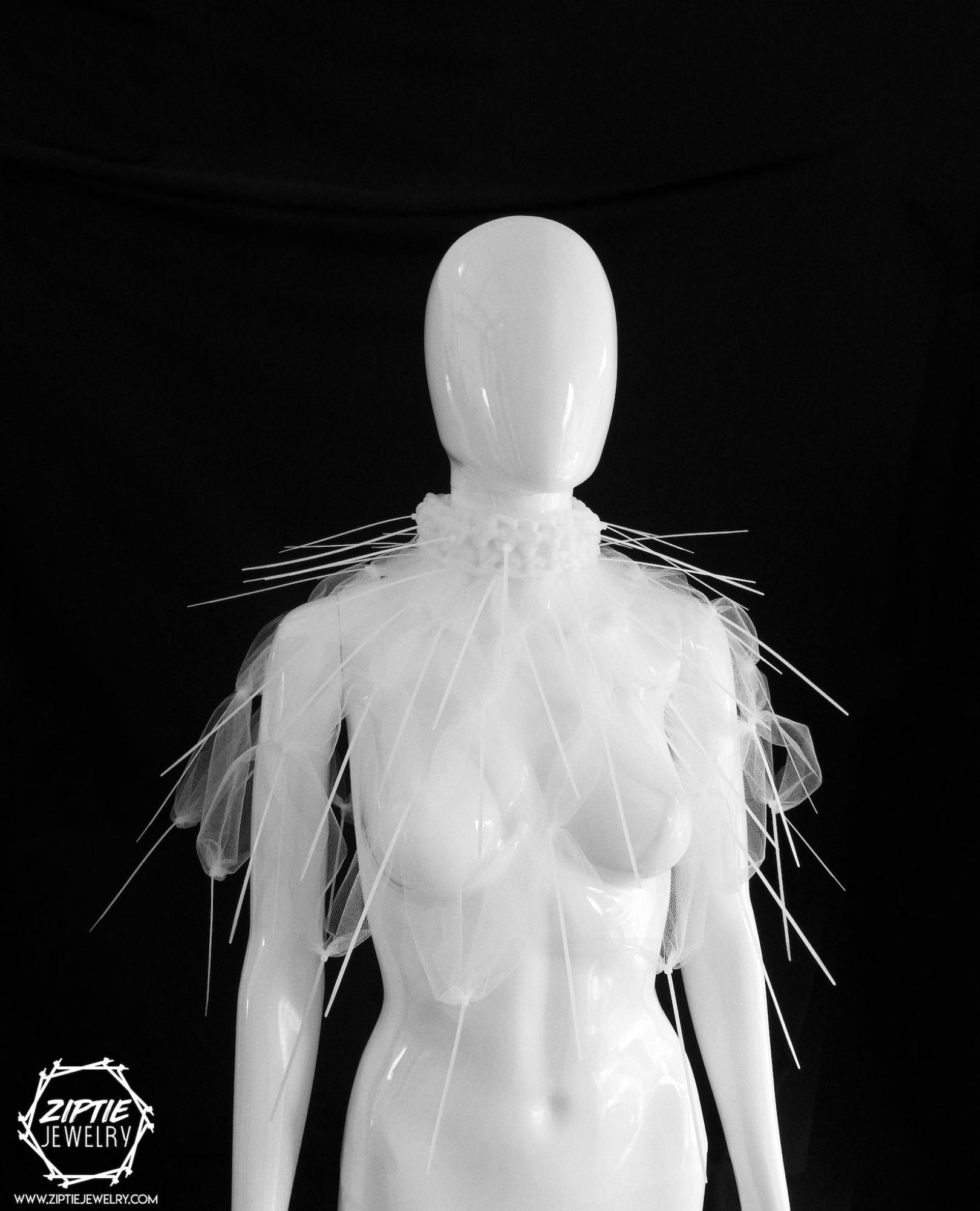 sparkpick features etsy ziptiejewelry futuristic cape in sustainable fashion