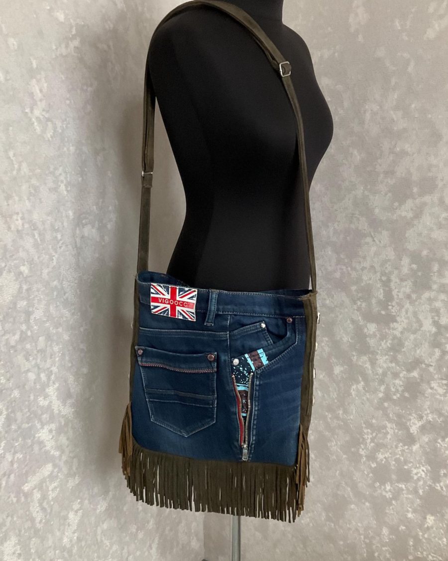 sparkpick features vitatka on etsy denim clutch bag in sustainable fashion