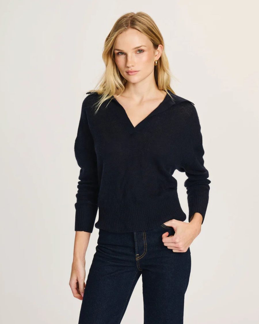 Sparkpick features naadam v-neck polo in sustainable fashion