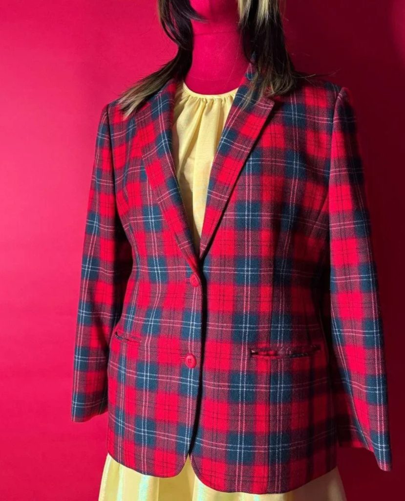 Plaid vintage blazer