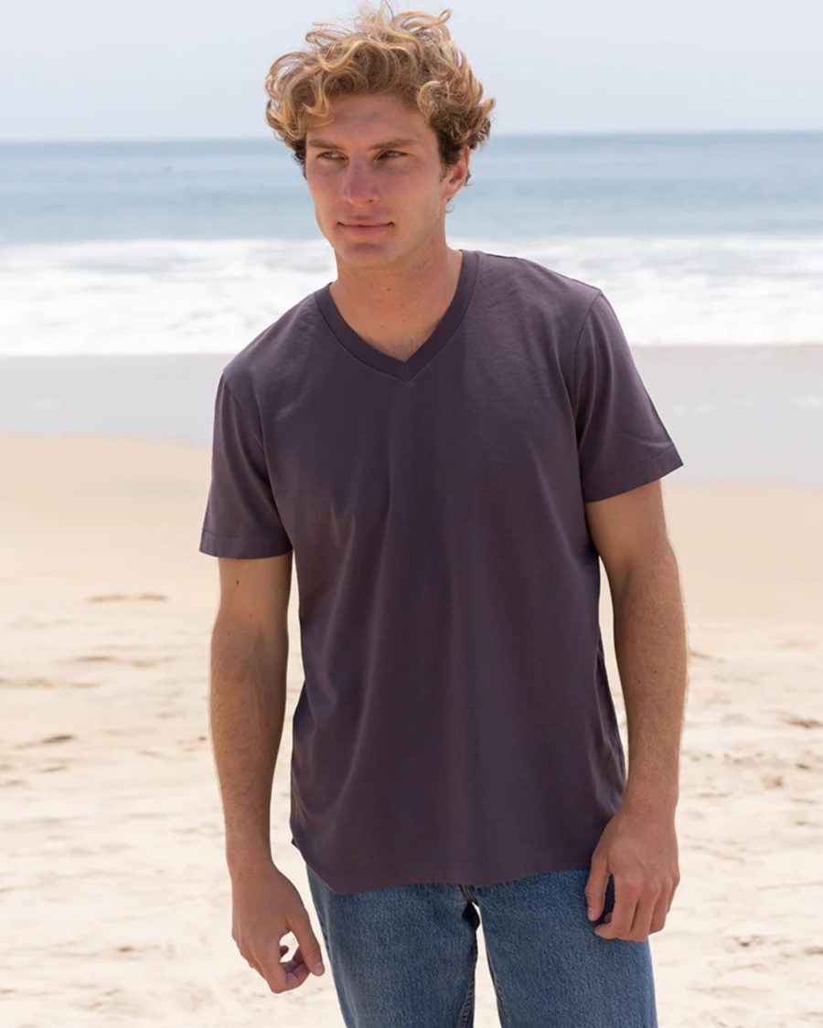 Sparkpick features the classic t-shirt company short sleeve v-neck in sustainable fashion