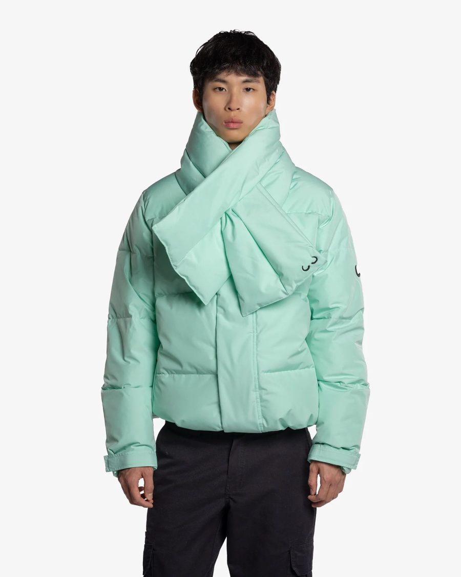 Sparkpick features wuxly movement eko puffer in sustainable fashion