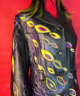 spark and rebel features abstract leather jacket in eco fashion