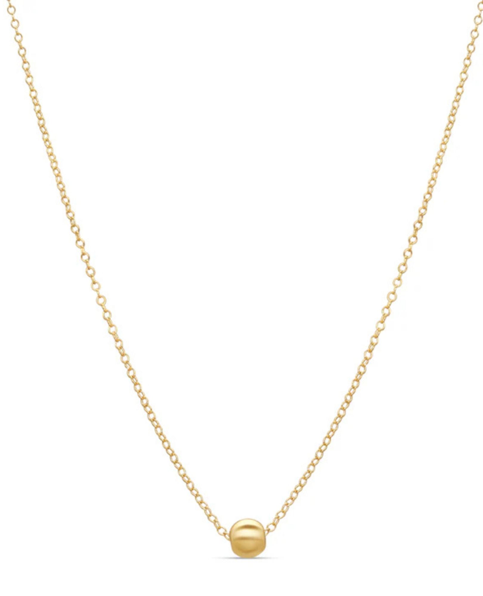 sparkpick features able gold sphere necklace in sustainable fashion
