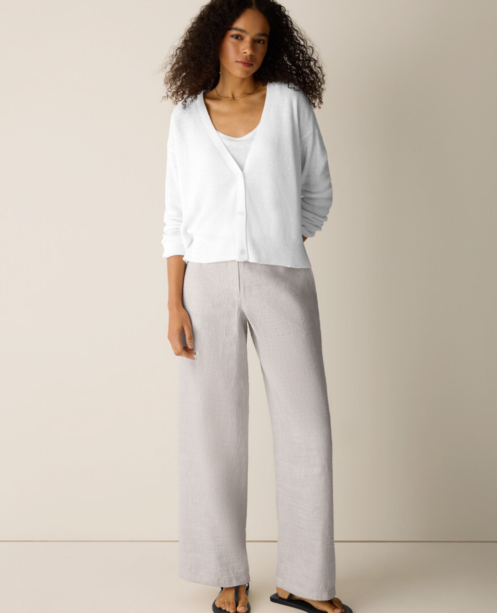 sparkpick features eileen fisher linen cardigan in sustainable fashion