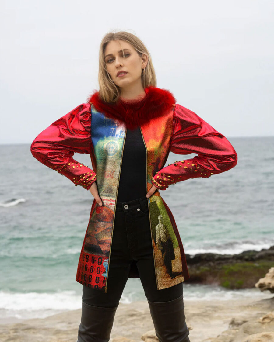 spark and rebel features digital punkadelic jacket in  eco fashion