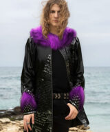 spark and rebel features digital rebelroyalty coat in eco fashion