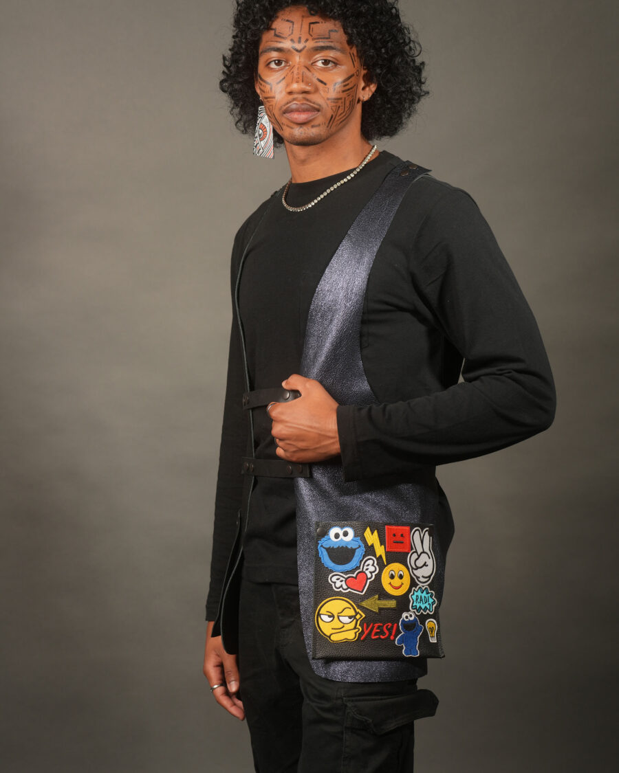 spark and rebel features upcycled modular vest with pocket in eco fashion