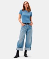 sparkpick features amour vert baggy cuffed jean in sustainable fashion