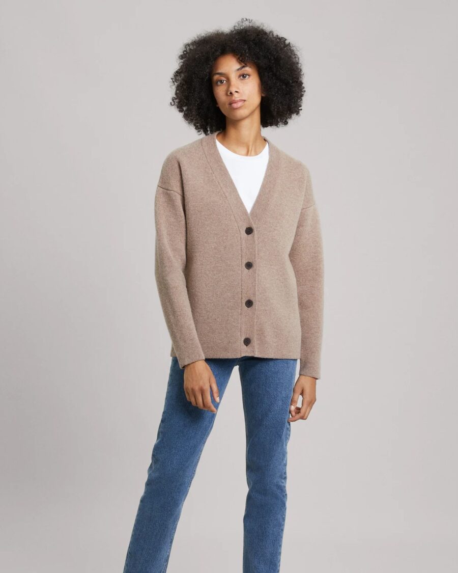 sparkpick features asket the wool cardigan in sustainable fashion