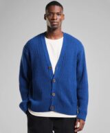 sparkpick features dedicated rib knit cardigan in sustainable fashion