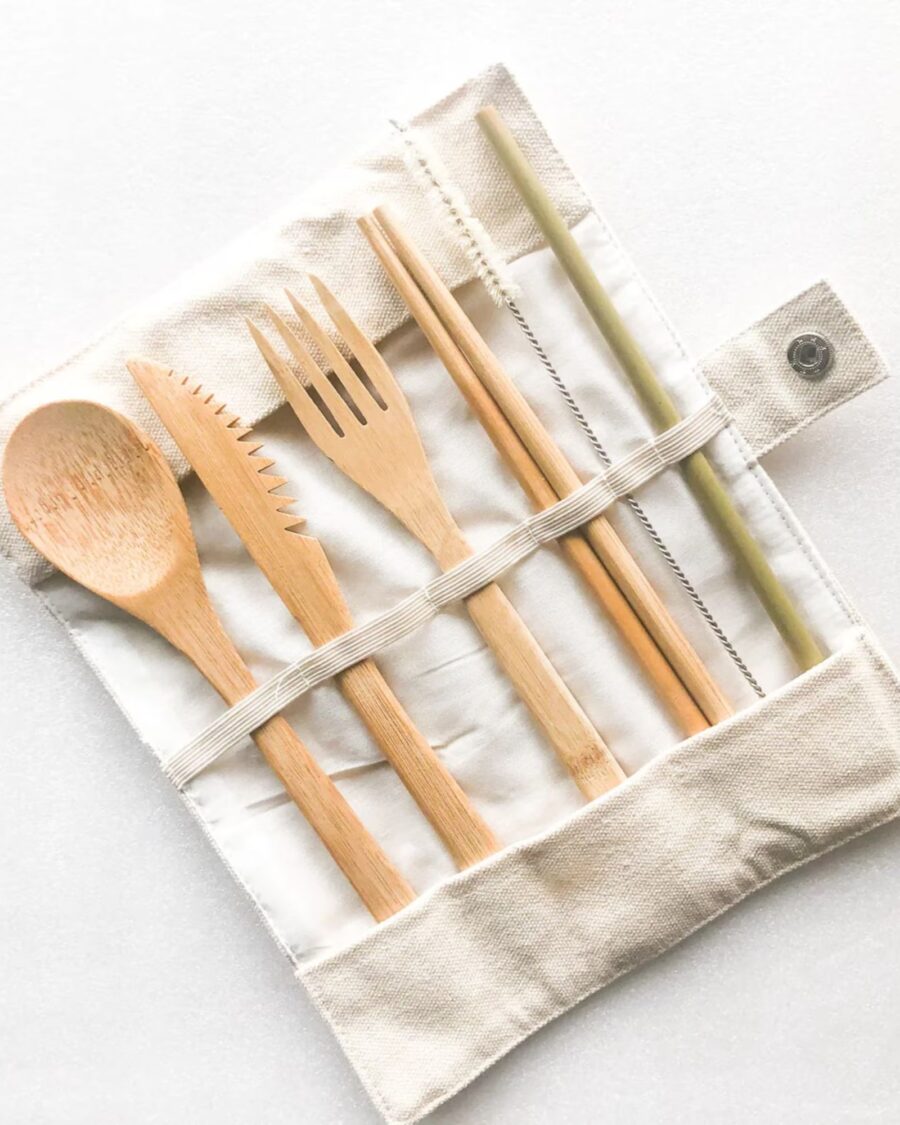 sparkpick features ecobloomca on etsy bamboo cutlery set in sustainable fashion