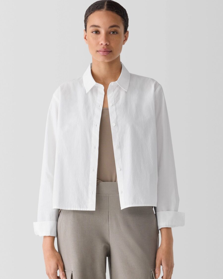 sparkpick features eileen fisher classic collar shirt in sustainable fashion