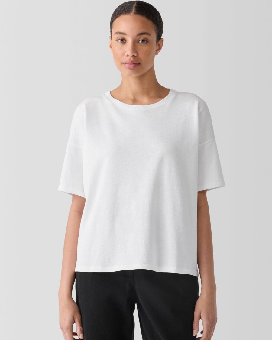 sparkpick features eileen fisher cotton tee in sustainable fashion