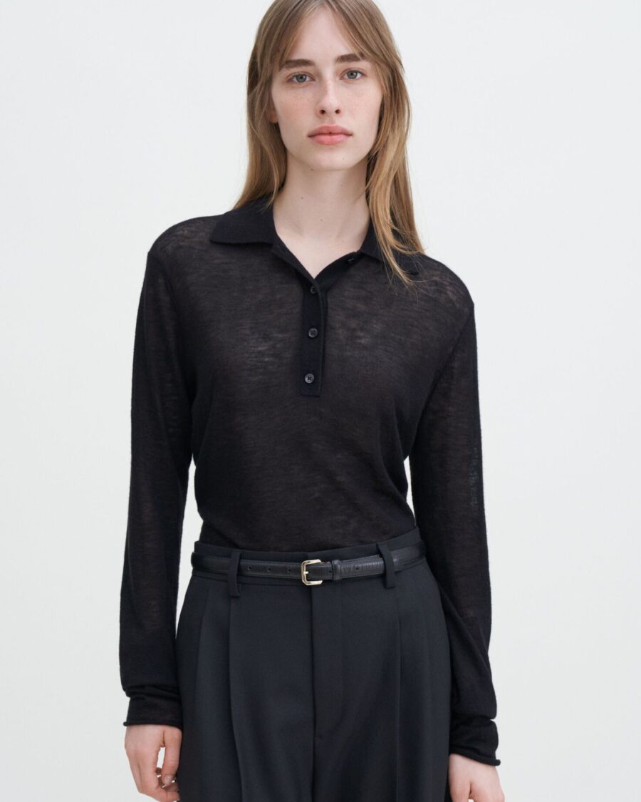 sparkpick features filippa k knit polo sweater   in sustainable fashion