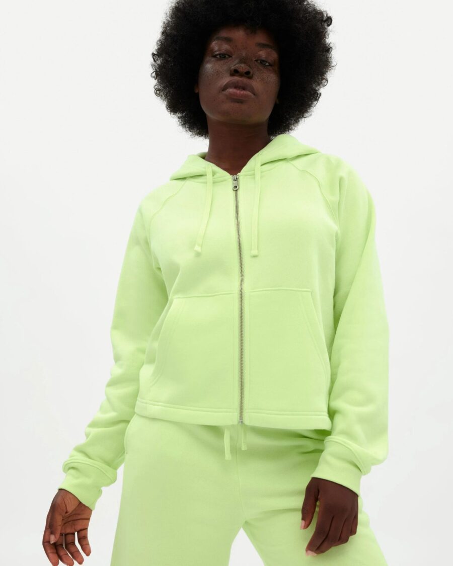 sparkpick features girlfriend collective cotton zip hoodie in sustainable fashion