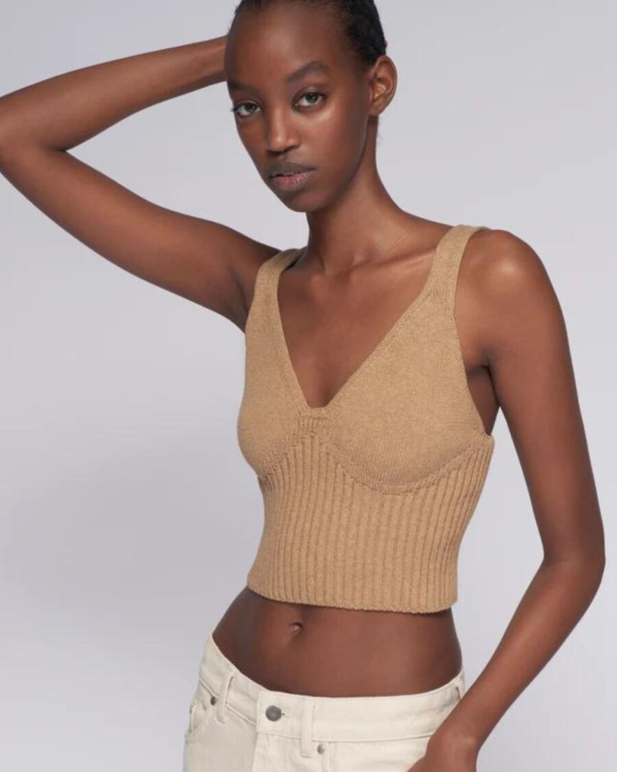 sparkpick features kotn knit crop tank in sustainable fashion