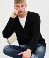 sparkpick features kuyichi v-neck cardigan in sustainable fashion men styling