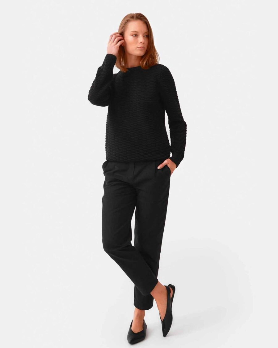 sparkpick features mila.vert straight twill trousers in sustainable fashion