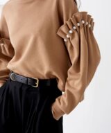 sparkpick features mother of pearl opal tan sweatshirt in sustainable fashion