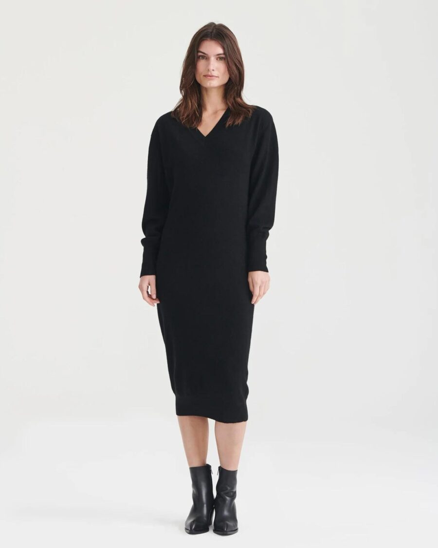 sparkpick features naadam cashmere dress in sustainable fashion
