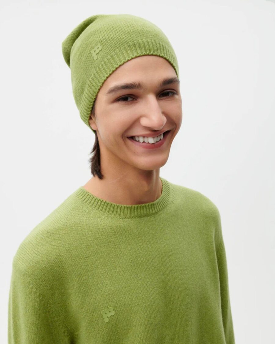 sparkpick features pangaia cashmere beanie in sustainable fashion