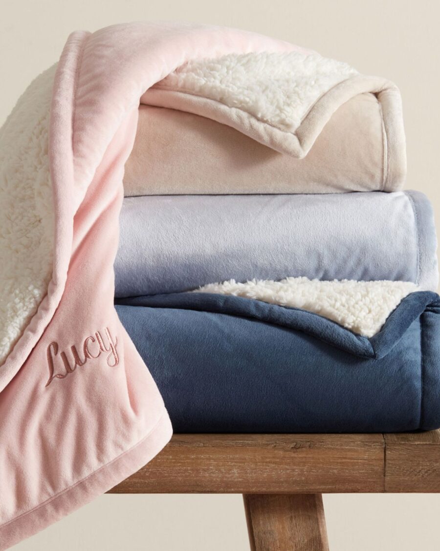 sparkpick features pottery barn kids sherpa baby blanket in sustainable fashion