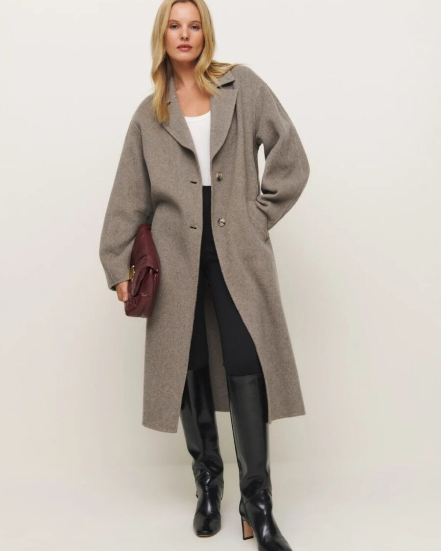 sparkpick features reformation classic coat in sustainable fashion