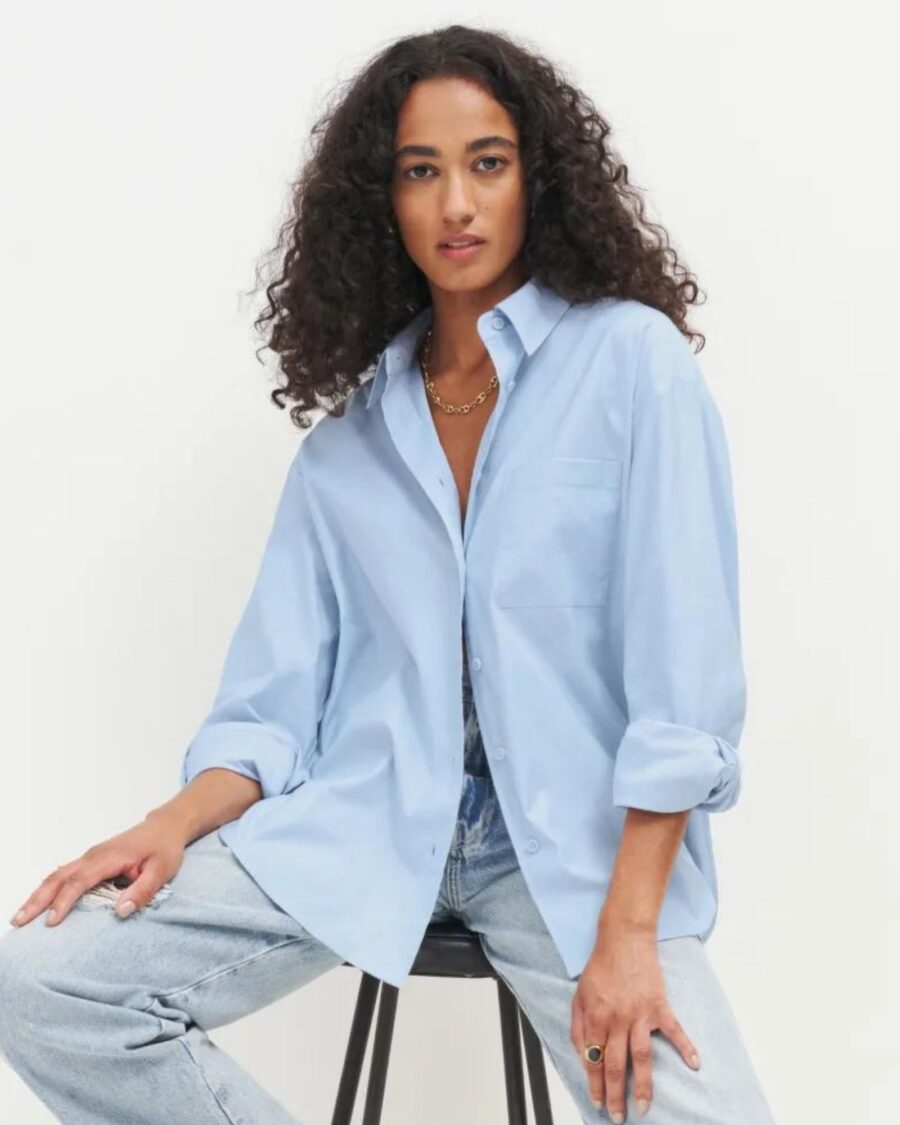 sparkpick features reformation oversized shirt  in sustainable fashion
