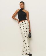 sparkpick features reformation silk skirt in sustainable fashion