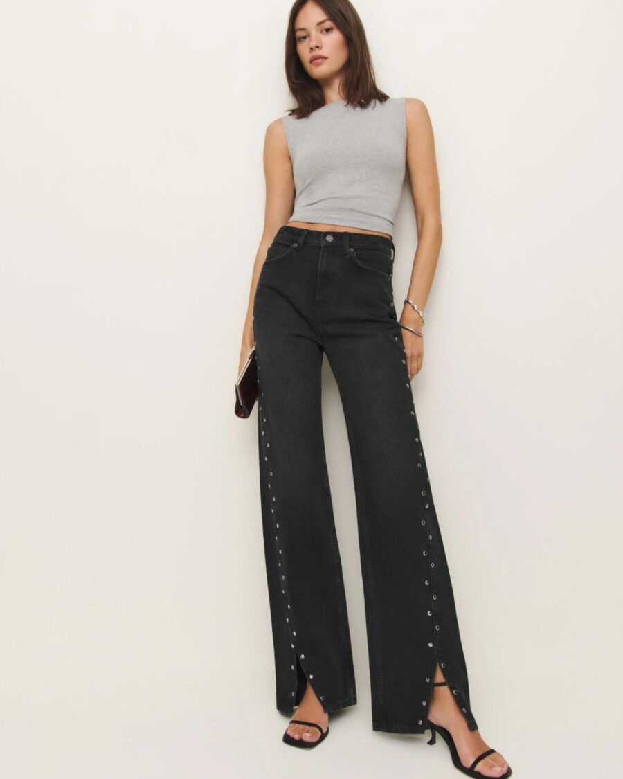 sparkpick features reformation slouchy jeans in sustainable fashion