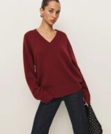 sparkpick features reformation v-neck jumper in sustainable fashion