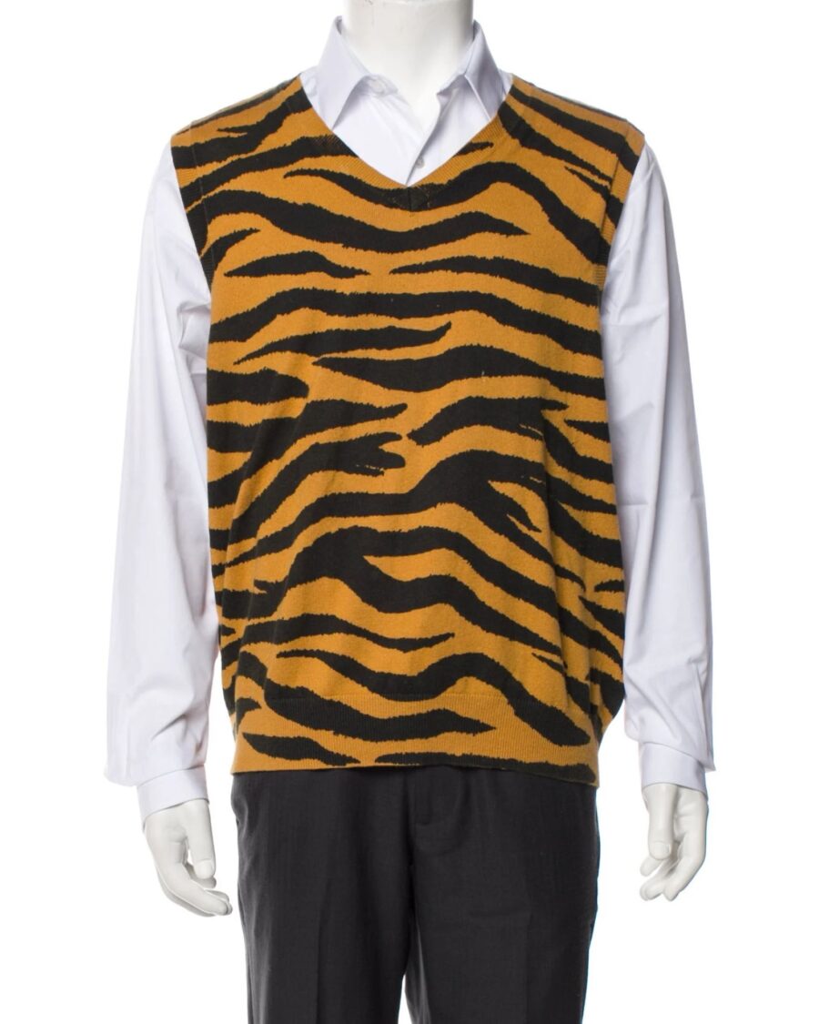 sparkpick features stüssy realreal animal print vest in sustainable fashion